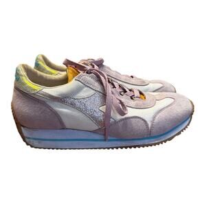 DIADORA Heritage Retro Runner Sneakers in Women’s 8.5 Donna Pink/Orange (F9614)
